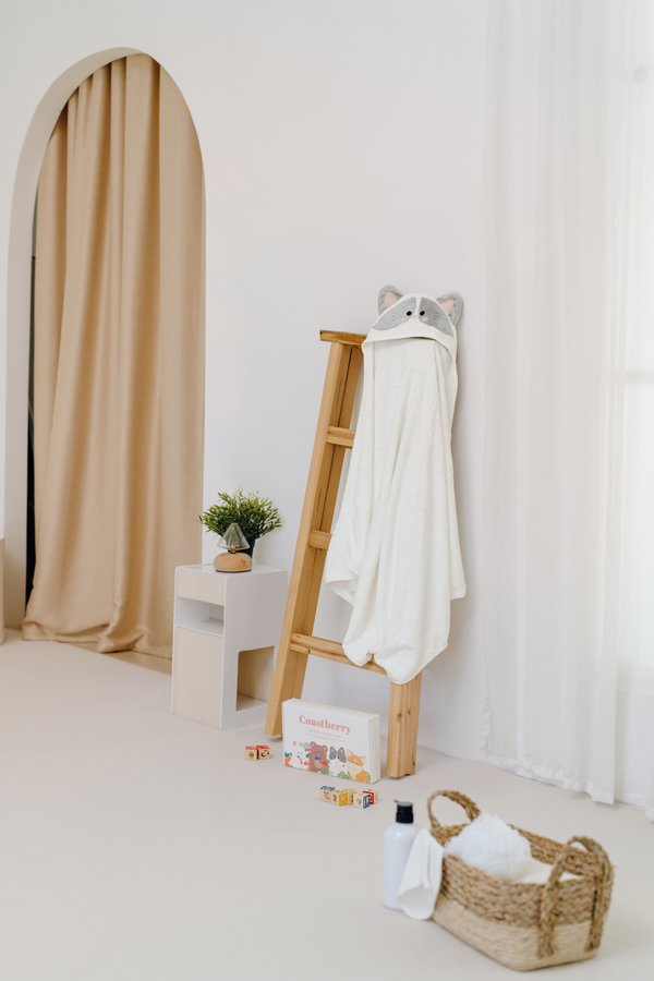 Sweet Cat Hooded Bamboo Towel & Washcloth