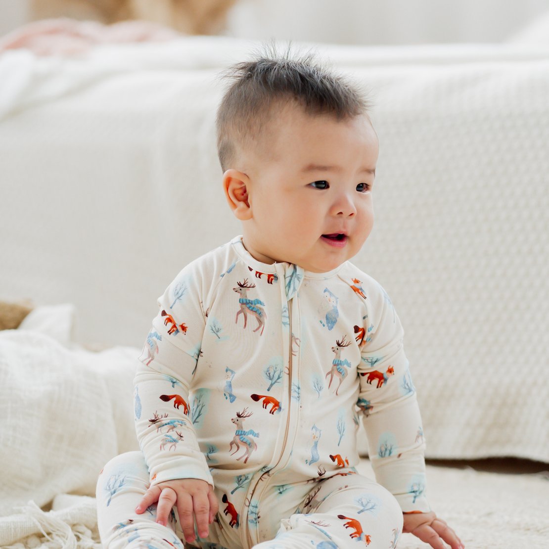 Winter Forest Bamboo Sleepsuit