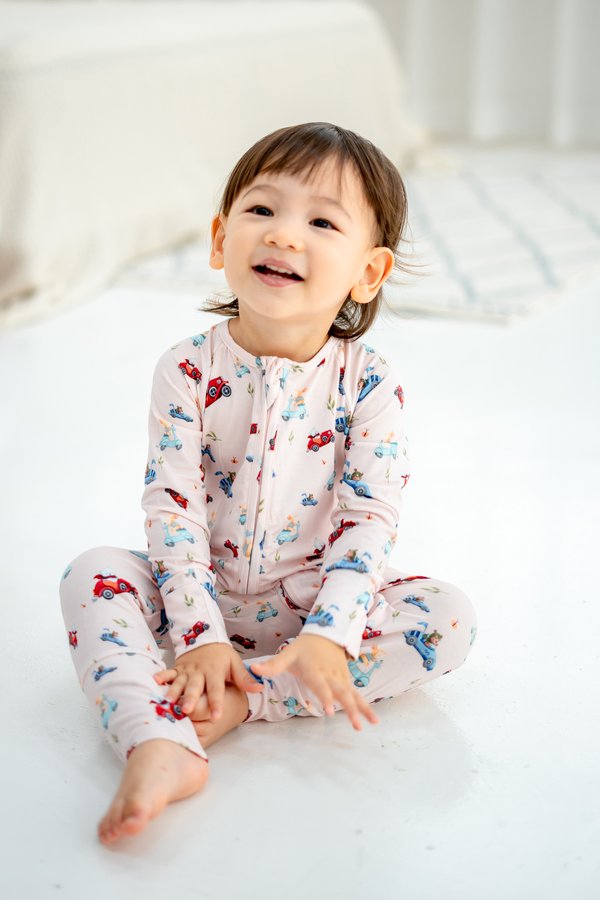 Animal Racing Bamboo Sleepsuit