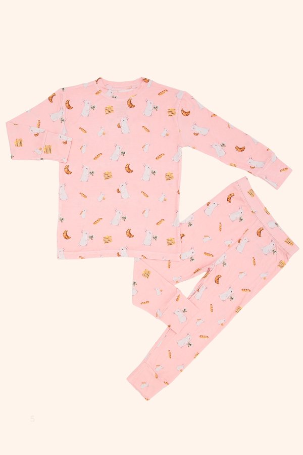 Bunny Cafe Bamboo Long Sleeve 2 Piece Set