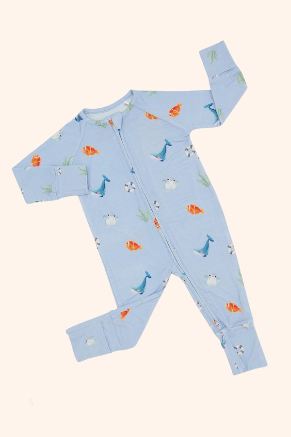 Marine Wonders Bamboo Sleepsuit