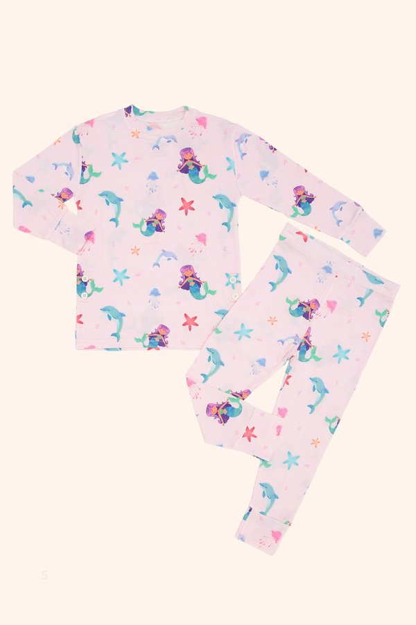 Mermaid & Friends Bamboo Long Sleeve 2 Piece Set +
