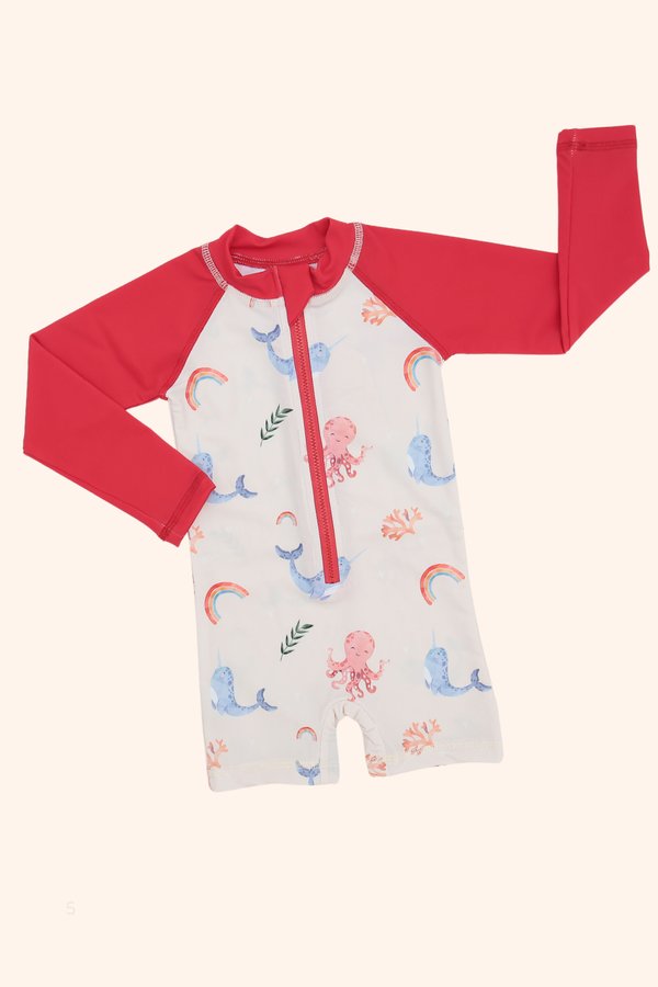 Narwhal Adventures Long Sleeve Swimsuit V2