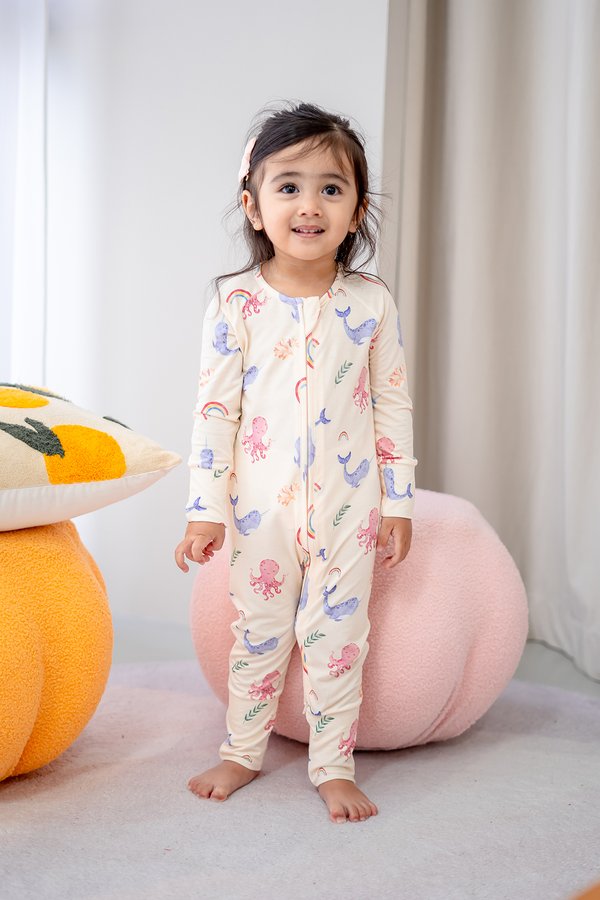 Narwhal Adventures Bamboo Sleepsuit