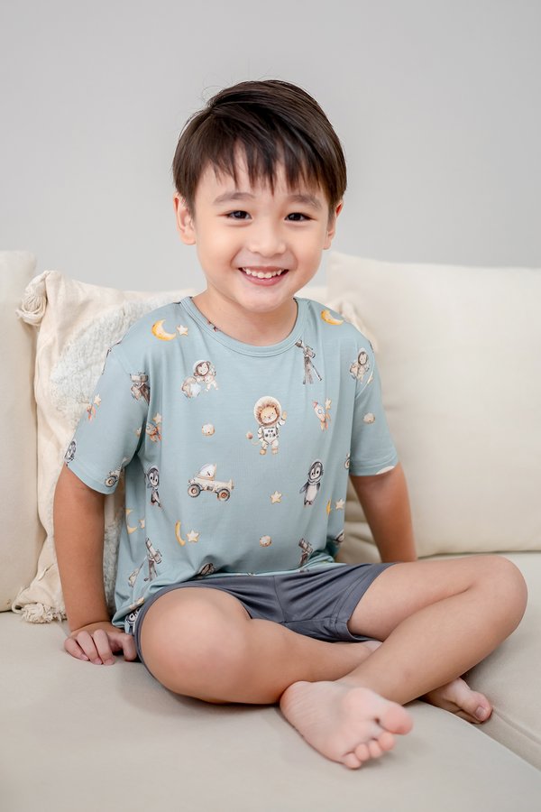 Galactic Animal Squad Bamboo Tee & Shorts Set