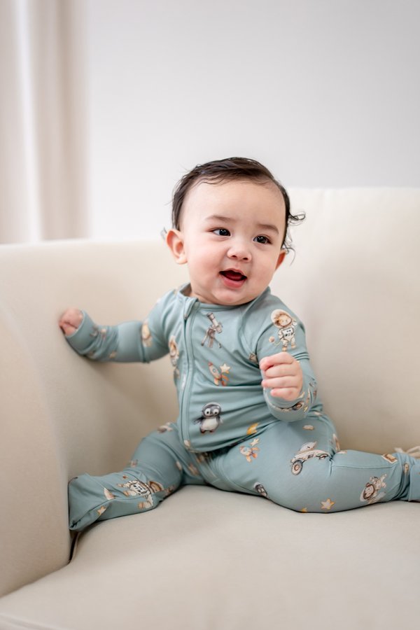 Galactic Animal Squad Bamboo Sleepsuit