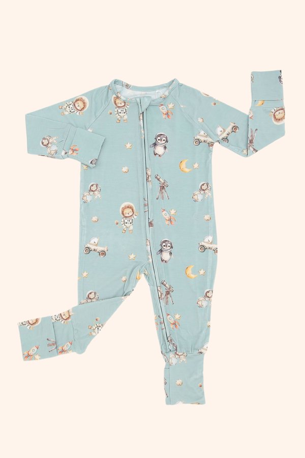 Galactic Animal Squad Bamboo Sleepsuit