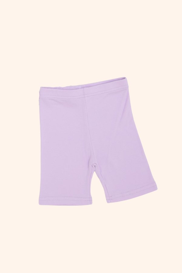 100% Cotton Bike Shorts in Lilac
