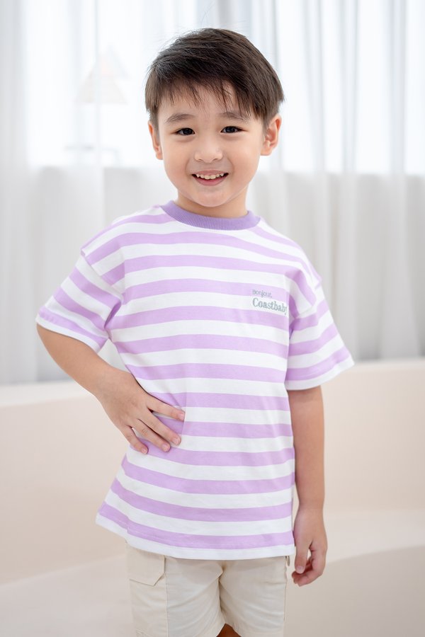 Bonjour, Coastbaby! Oversized Tee in Lilac