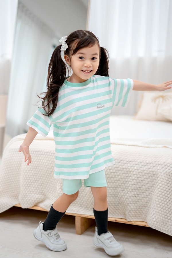 Bonjour, Coastbaby! Oversized Tee in Mint