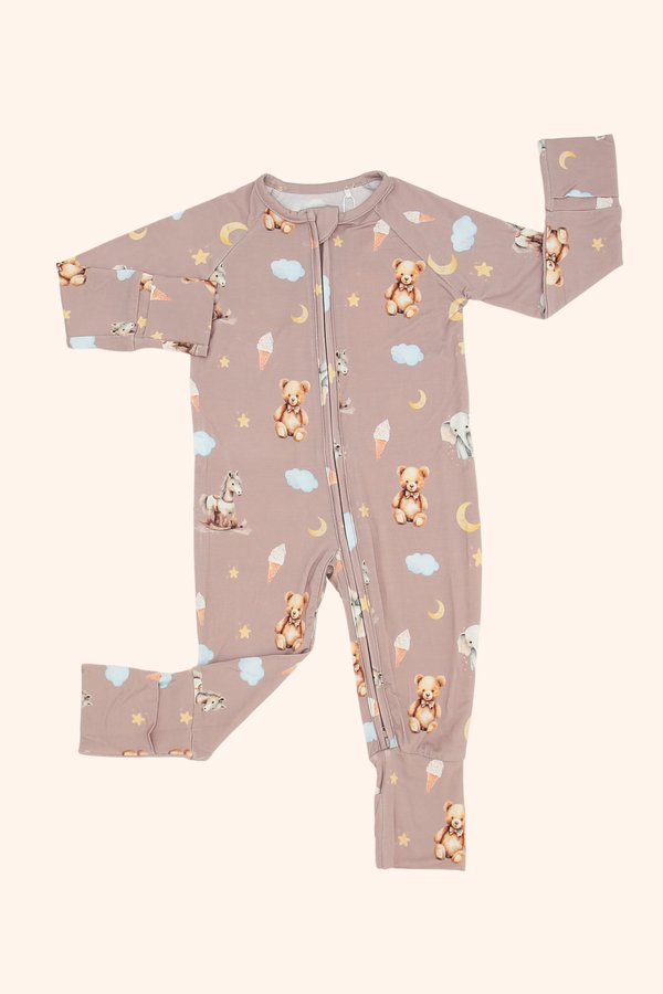 Teddy & Friends Bamboo Sleepsuit