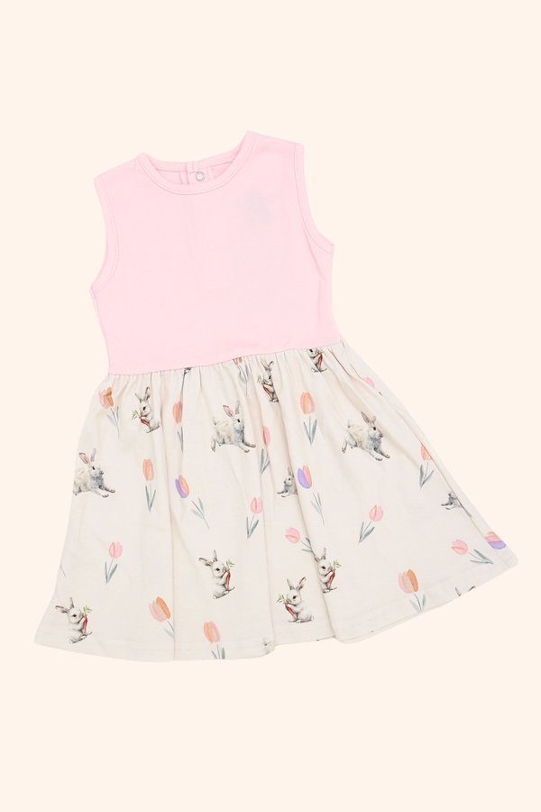 Tulip Bunnies Babydoll Dress