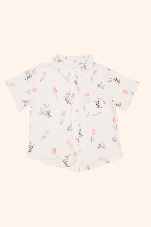 Tulip Bunnies Classic Collar Boy Shirt