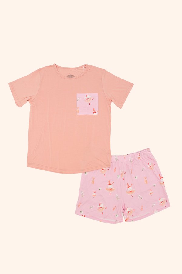 (ADULT) Ballerina Bunnies Bamboo Lounge Wear Set