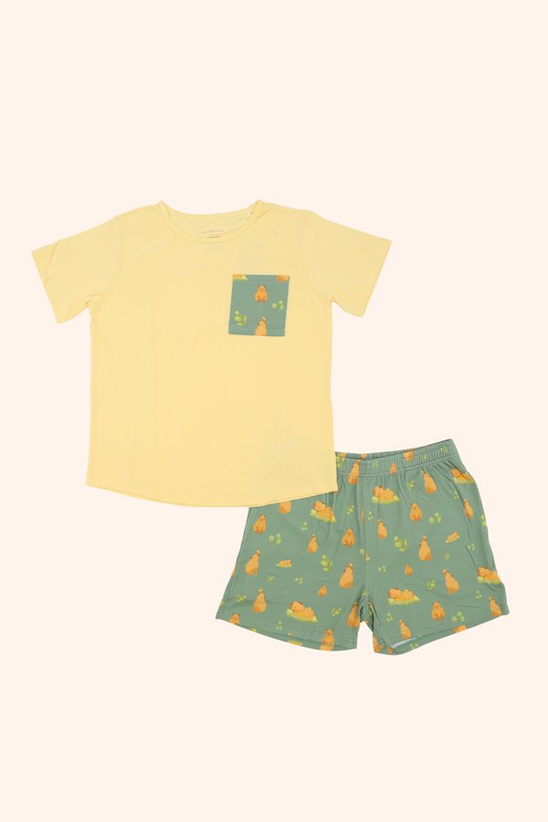 (ADULT) Capybara Daydream Bamboo Lounge Wear Set
