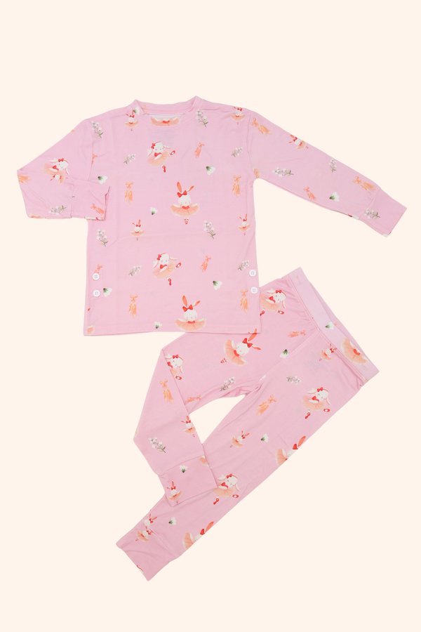 Ballerina Bunnies Bamboo Long Sleeve 2 Piece Set +