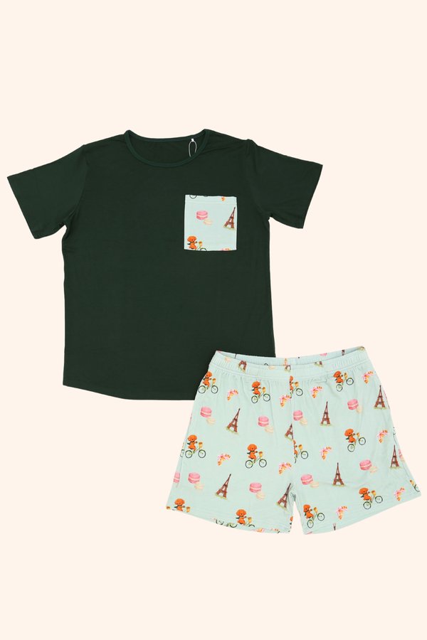 (ADULT) Bonjour Paris Bamboo Lounge Wear Set