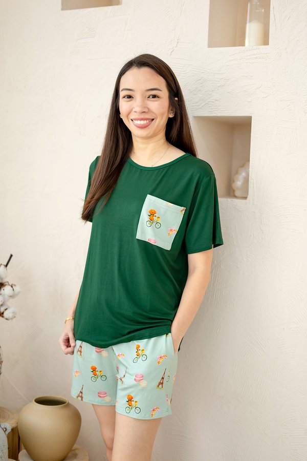 (ADULT) Bonjour Paris Bamboo Lounge Wear Set