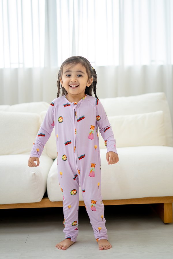 Annyeonghaseyo Korea Bamboo Sleepsuit