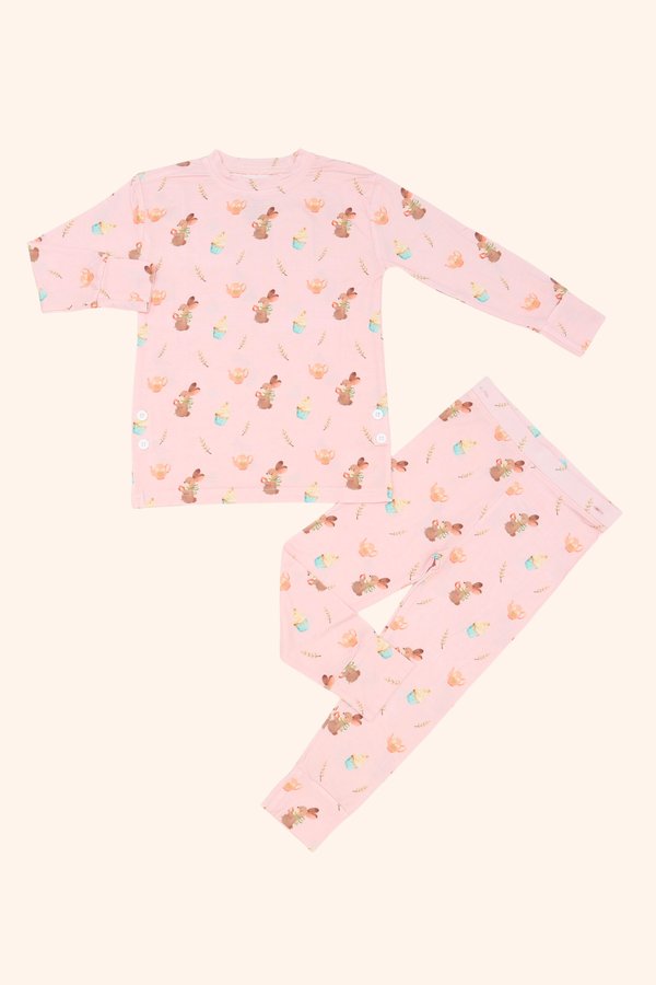 Cupcake Teaparty Bamboo Long Sleeve 2 Piece Set +