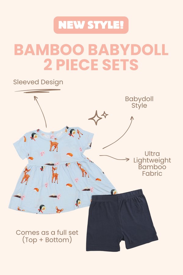 Konnichiwa Japan Bamboo Babydoll 2 Piece Set
