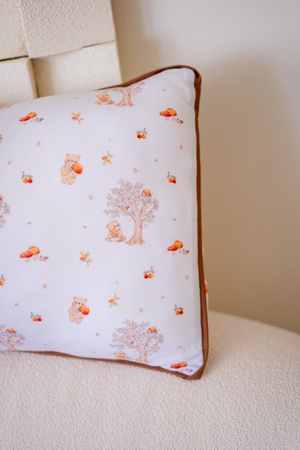 [Case] Preorder - Mushroom Bear Tencel Lyocell Toddler Head Pillow Case (Limited Edition)