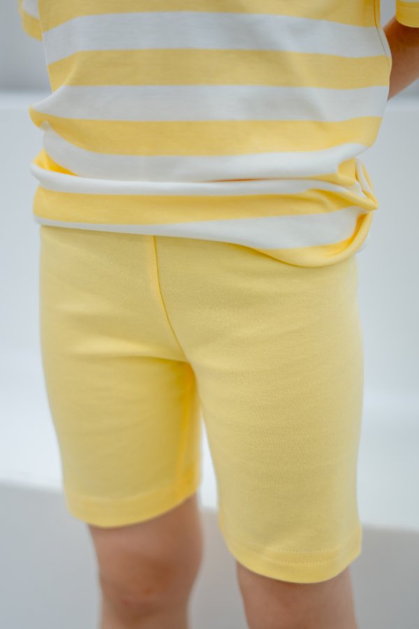 100% Cotton Bike Shorts in Yellow