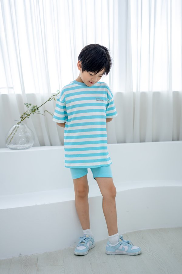 Bonjour, Coastbaby! Oversized Tee in Blue