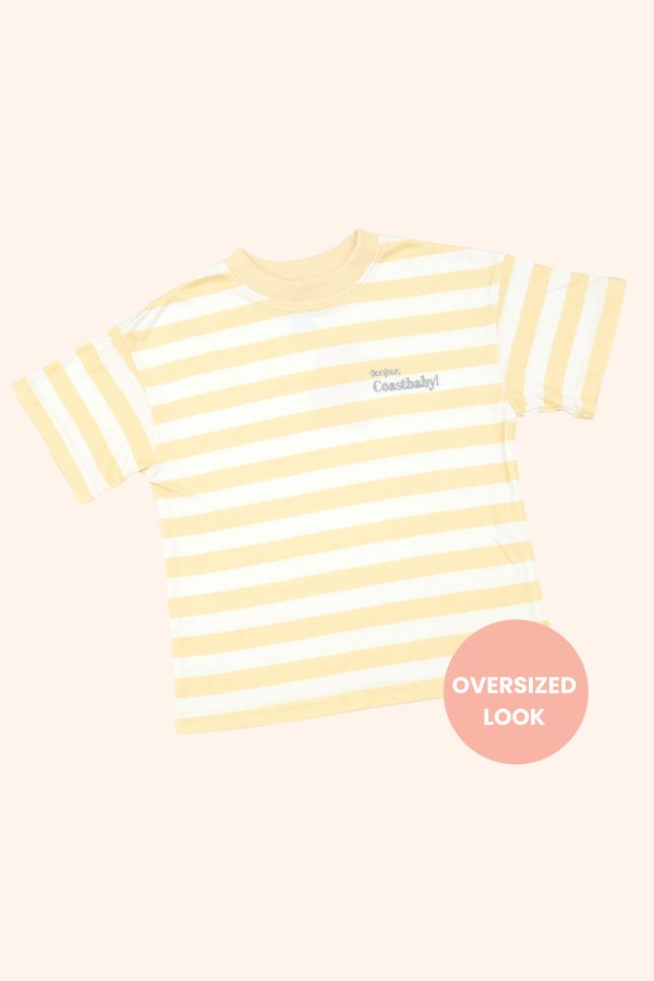 Bonjour, Coastbaby! Oversized Tee in Yellow