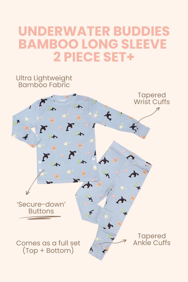 Underwater Buddies Bamboo Long Sleeve 2 Piece Set +