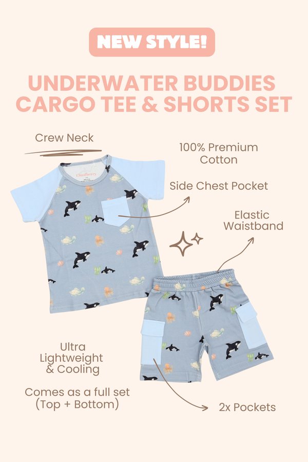 Underwater Buddies Cargo Tee & Shorts Set