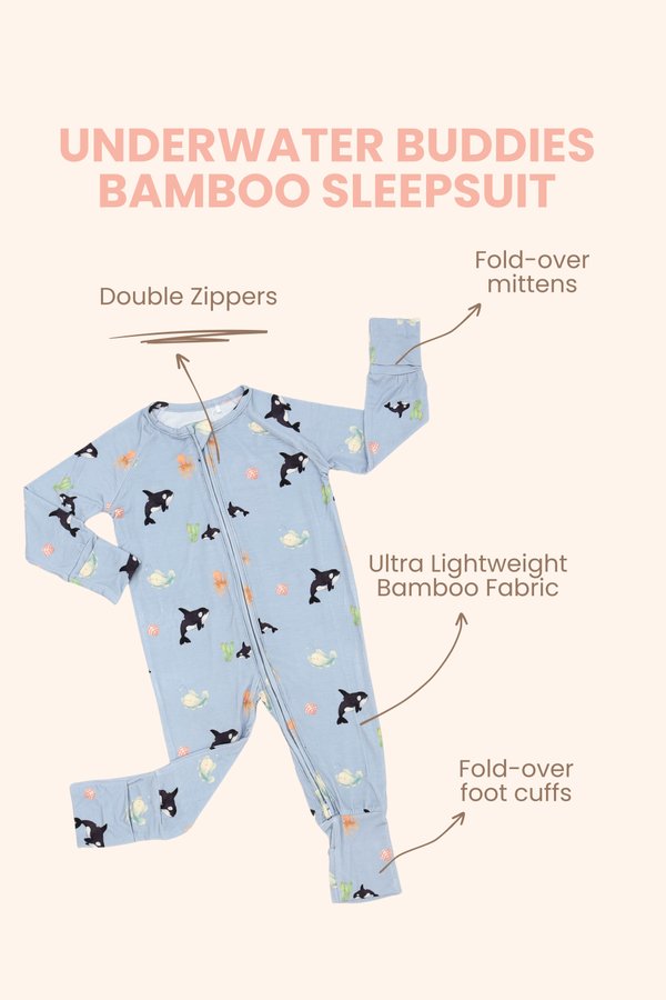 Underwater Buddies Bamboo Sleepsuit
