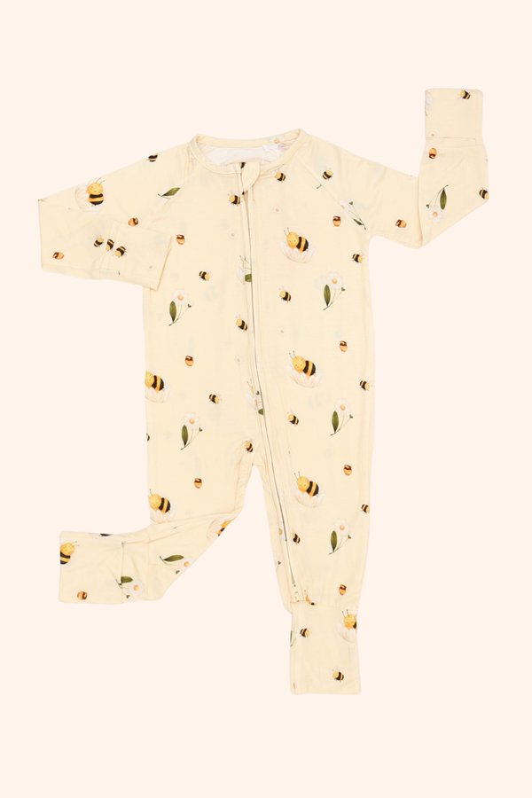 Sweet Honey Bees Bamboo Sleepsuit