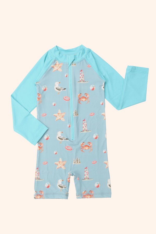 Coastal Carnival UPF50+ Long Sleeve Swimsuit V2