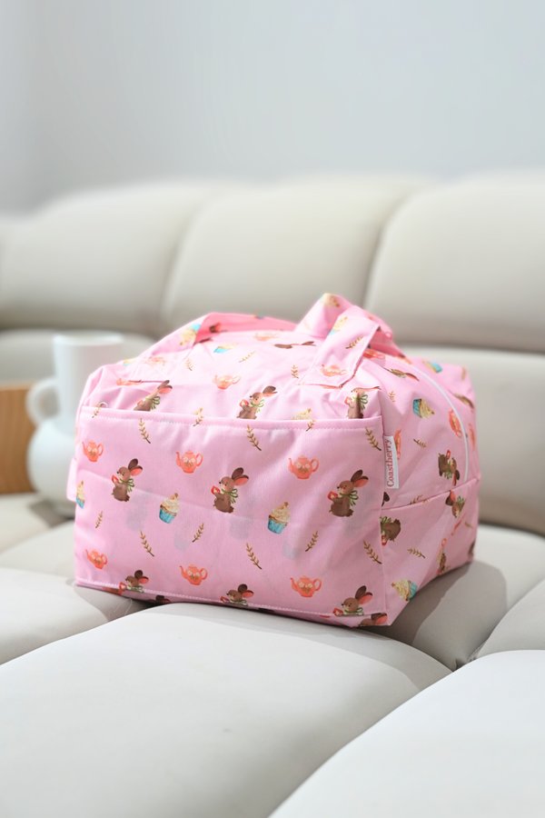 Waterproof Multi-Functional (Travel / Gym / Diaper) Bag in Cupcake Teaparty