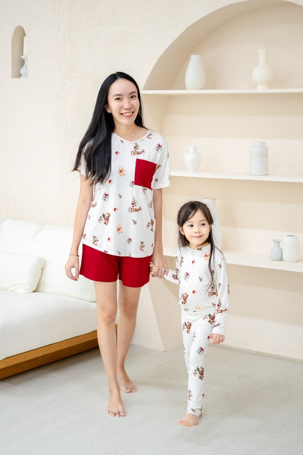Frosty Woodland Christmas Bamboo Long Sleeve 2 Pc Set +