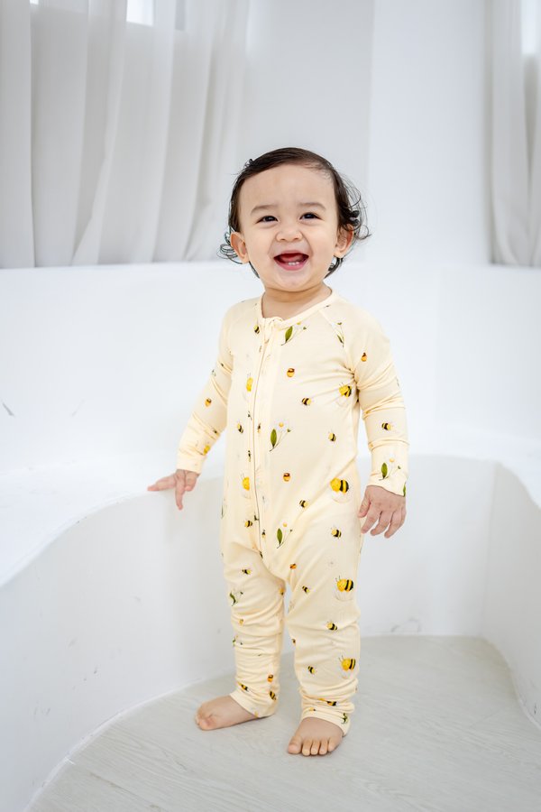 Sweet Honey Bees Bamboo Sleepsuit