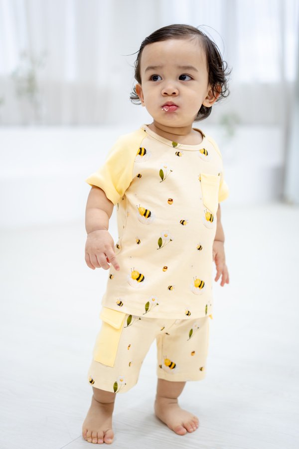 Sweet Honey Bees Cargo Tee & Shorts Set