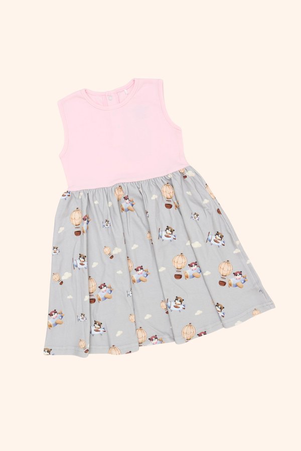 Air Travel Pandas Babydoll Dress