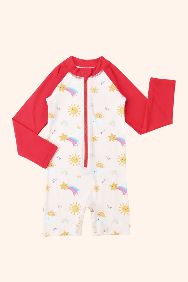 Sunshine & Rainbows UPF50+ Long Sleeve Swimsuit V2