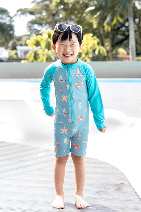 Coastal Carnival UPF50+ Long Sleeve Swimsuit V2