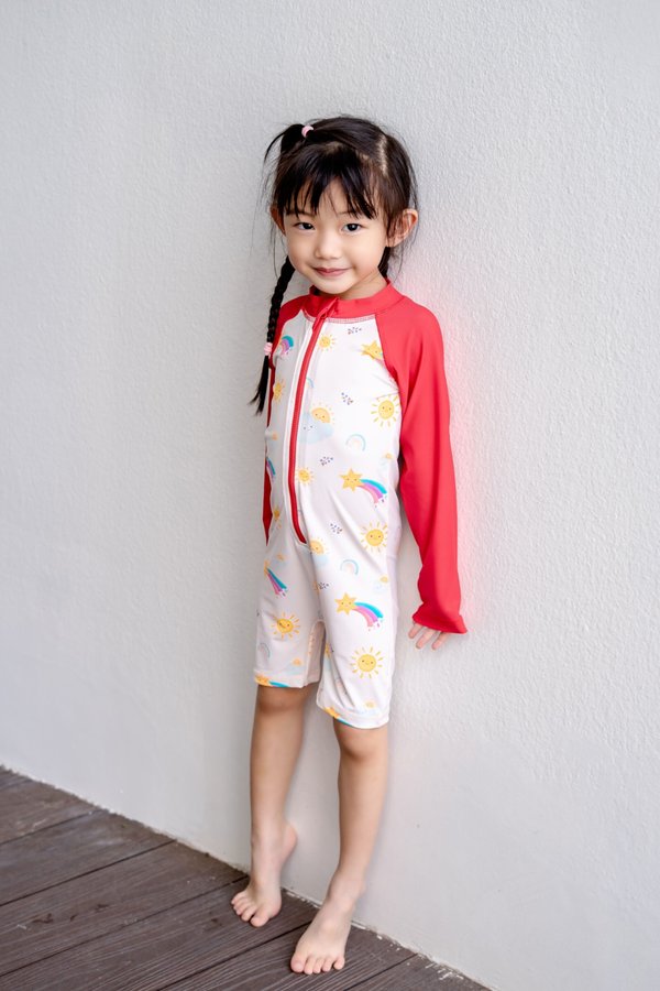 Sunshine & Rainbows UPF50+ Long Sleeve Swimsuit V2