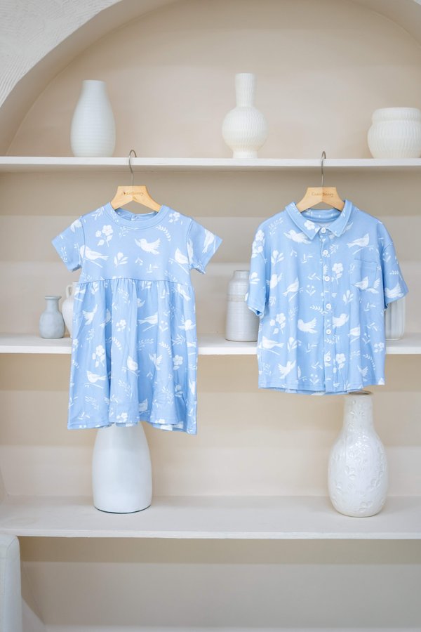 Whimsical Blooms Classic Collar Boy Shirt