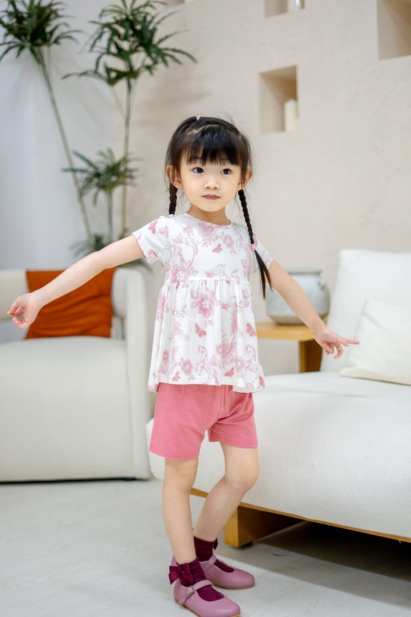 Spring In Stride Rose Toile Bamboo Babydoll 2 Piece Set