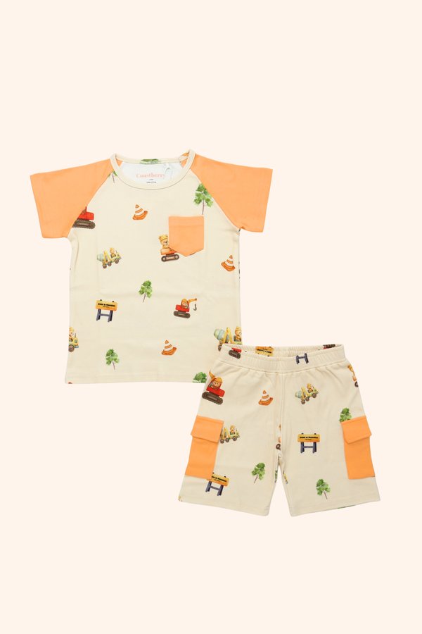 Construction Bears Cargo Tee & Shorts Set