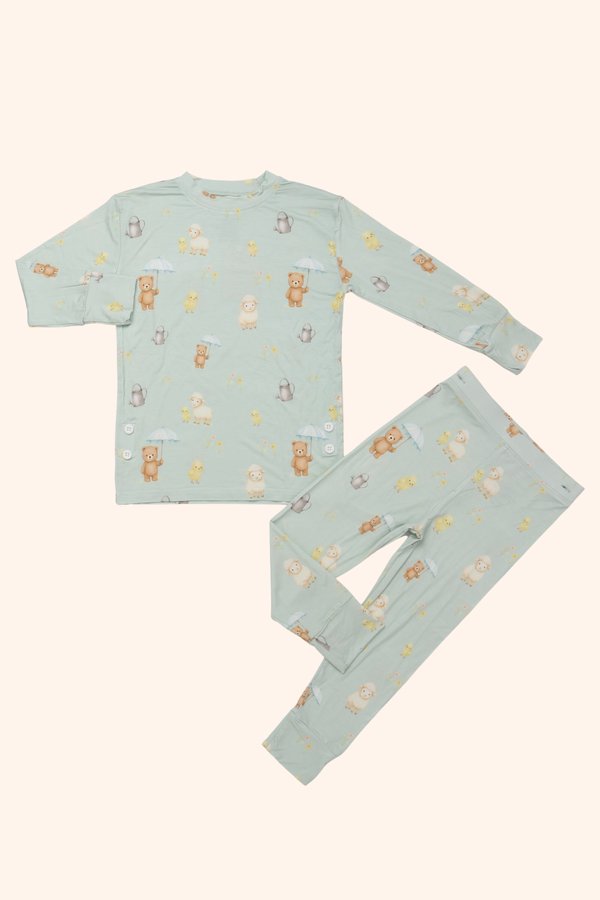(12M to 10Y) Garden Friends Bamboo Long Sleeve 2 Pc Set +