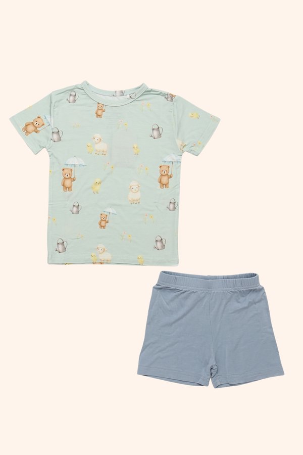 Garden Friends Bamboo Tee & Shorts Set