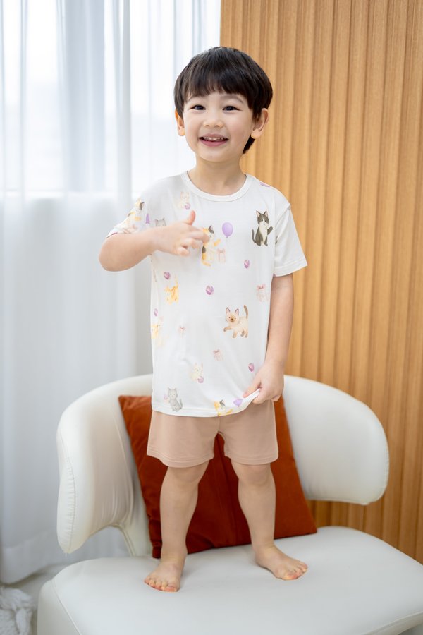 Party Cats Bamboo Tee & Shorts Set