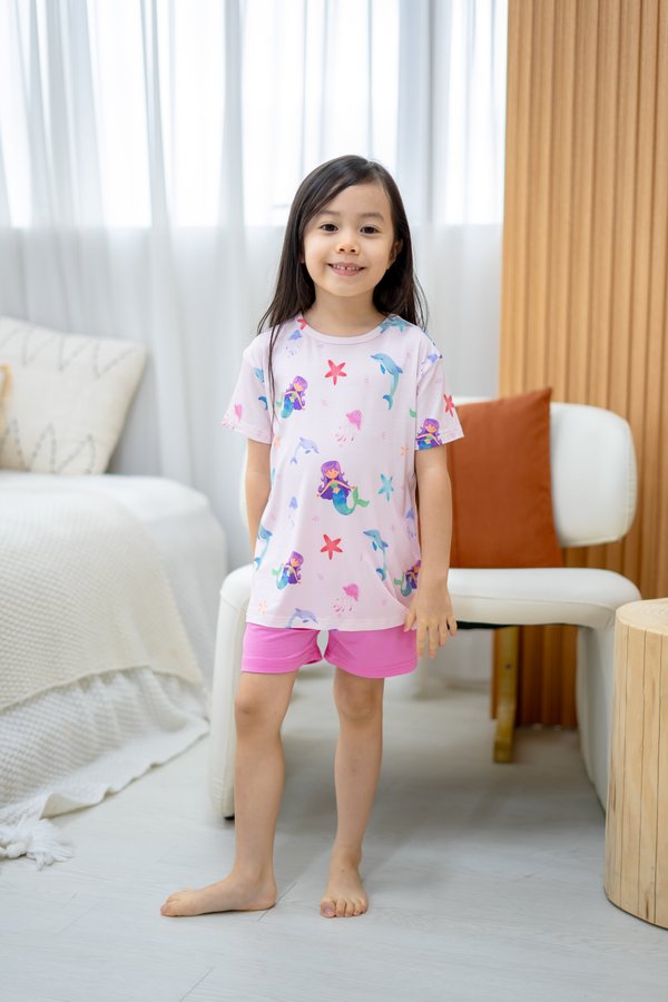 Mermaid & Friends Bamboo Tee & Shorts Set