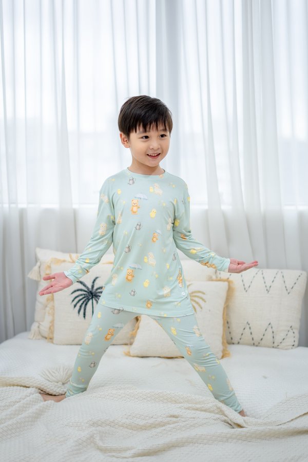 (12M to 10Y) Garden Friends Bamboo Long Sleeve 2 Pc Set +